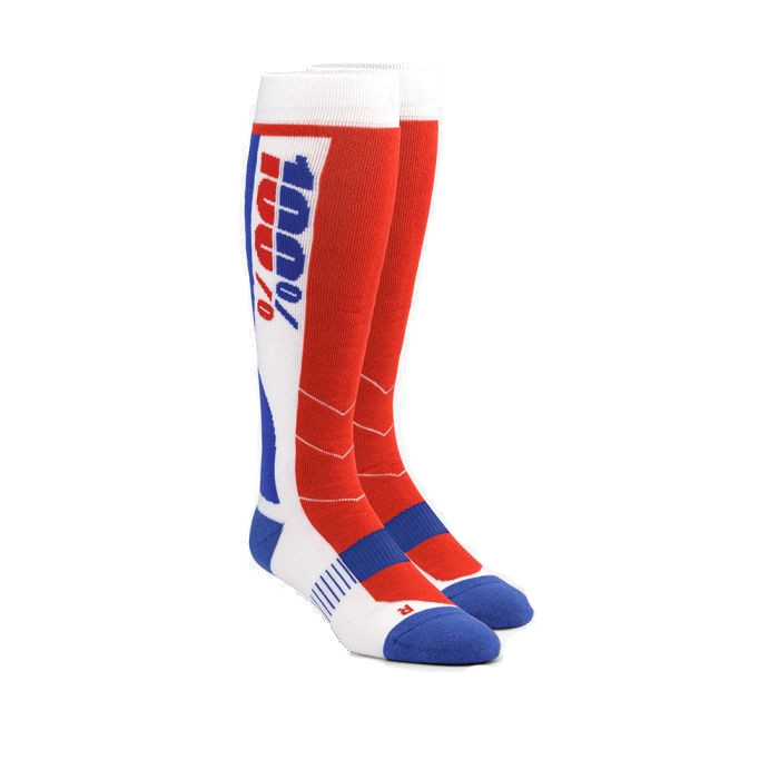 100% - SOCKS - HI SIDE PERFORMANCE MOTO SOCK - WHITE